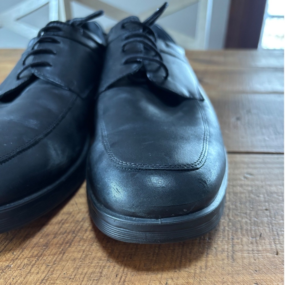 Ecco S Lite Hybrid Derby Shoes Mens Black Leather Comfort Dual Fit Insole 13 - Picture 12 of 13